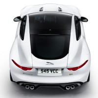 Jaguar F-Type купе: сзади с открытым багажником